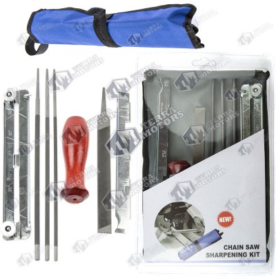 Systematically Pedicab margin Kit pentru ascutit lant de drujba, 7 piese, suport textil