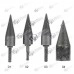 Burghiu conic despicare lemne pentru bormasina sau rotopercutor (3 adaptoare)