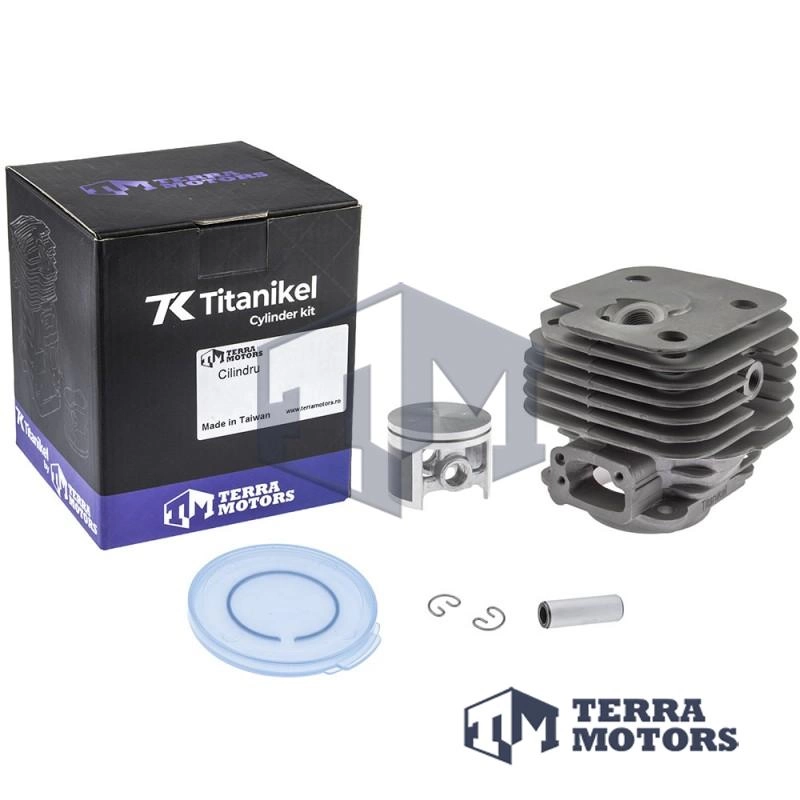 Kit cilindru drujba Husqvarna 272 52mm Titanikel, Piston cu teflon (Terra Motors)