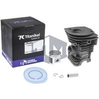 Kit cilindru drujba Husqvarna 340 40mm Titanikel, Piston cu teflon (Terra Motors)
