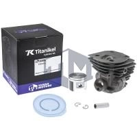 Kit cilindru drujba Husqvarna 346xp, 350, 353 45mm Titanikel, Piston cu teflon (Terra Motors)