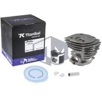 Kit cilindru drujba Husqvarna 350 44mm Titanikel, Piston cu teflon (Terra Motors)