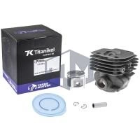 Kit cilindru drujba Husqvarna 365 48mm Titanikel, Piston cu teflon (Terra Motors)