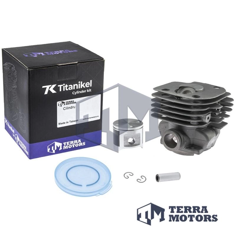 Kit cilindru drujba Husqvarna 365 48mm Titanikel, Piston cu teflon (Terra Motors)