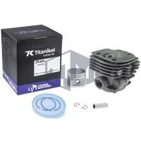 Kit cilindru drujba Husqvarna 371, 372 50mm Titanikel, Piston cu teflon (Terra Motors)