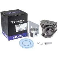 Kit cilindru drujba Husqvarna 51 45mm Titanikel, Piston cu teflon (Terra Motors)