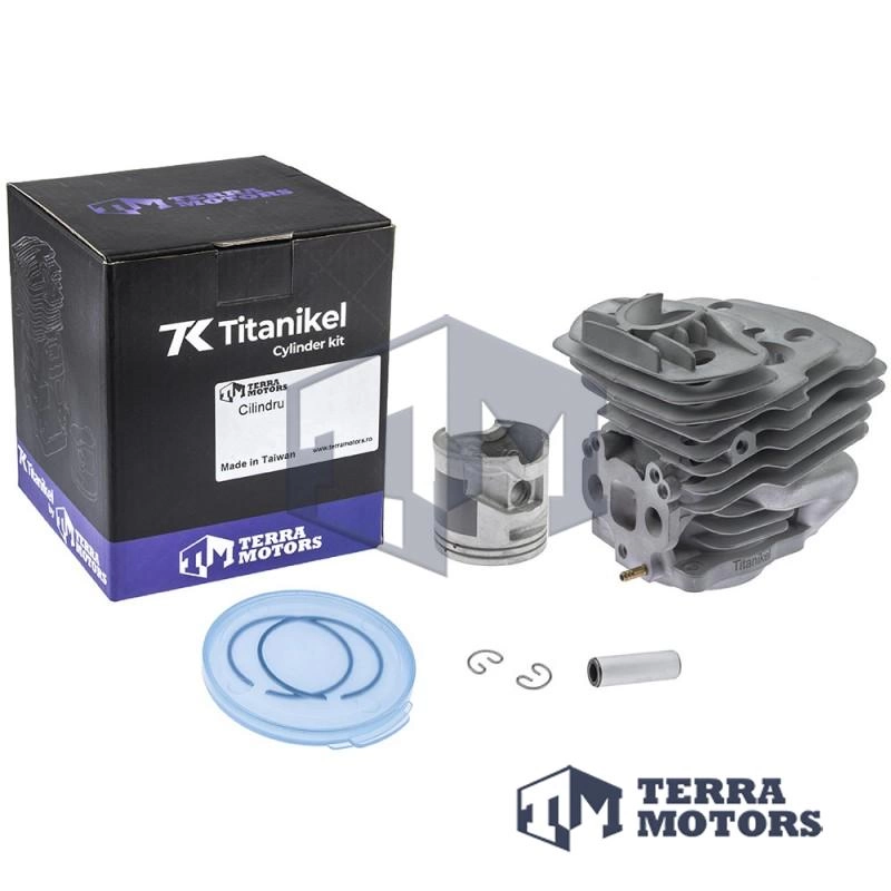 Kit cilindru drujba Husqvarna 576 51mm Titanikel, Piston cu teflon (Terra Motors)