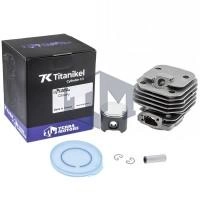 Kit cilindru drujba Husqvarna 61 48mm Titanikel, Piston cu teflon (Terra Motors)