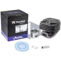 Kit cilindru drujba Husqvarna 61 48mm Titanikel, Piston cu teflon (Terra Motors)