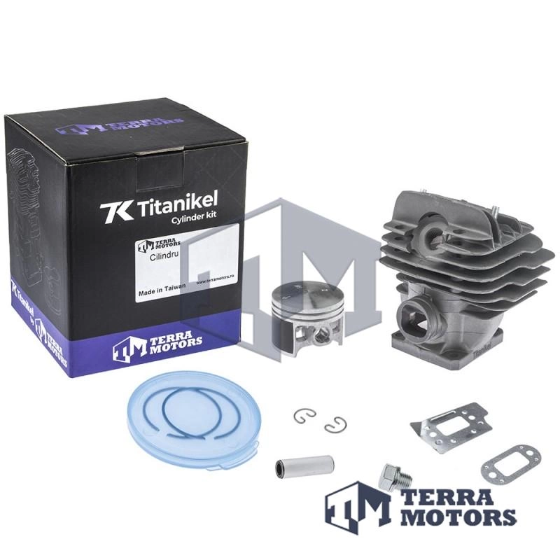 Kit cilindru drujba Stihl 260 44.7mm Titanikel, Piston cu teflon (Terra Motors)