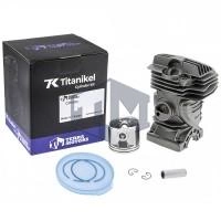 Kit cilindru drujba Stihl 291 47mm Titanikel, Piston cu teflon (Terra Motors)