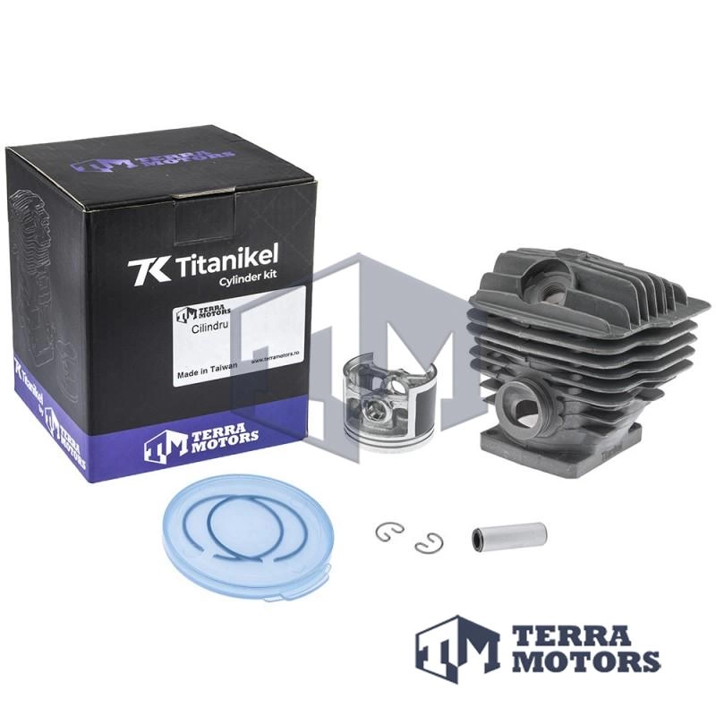 Kit cilindru drujba Stihl 460, 046 52mm Titanikel, Piston cu teflon (Terra Motors)