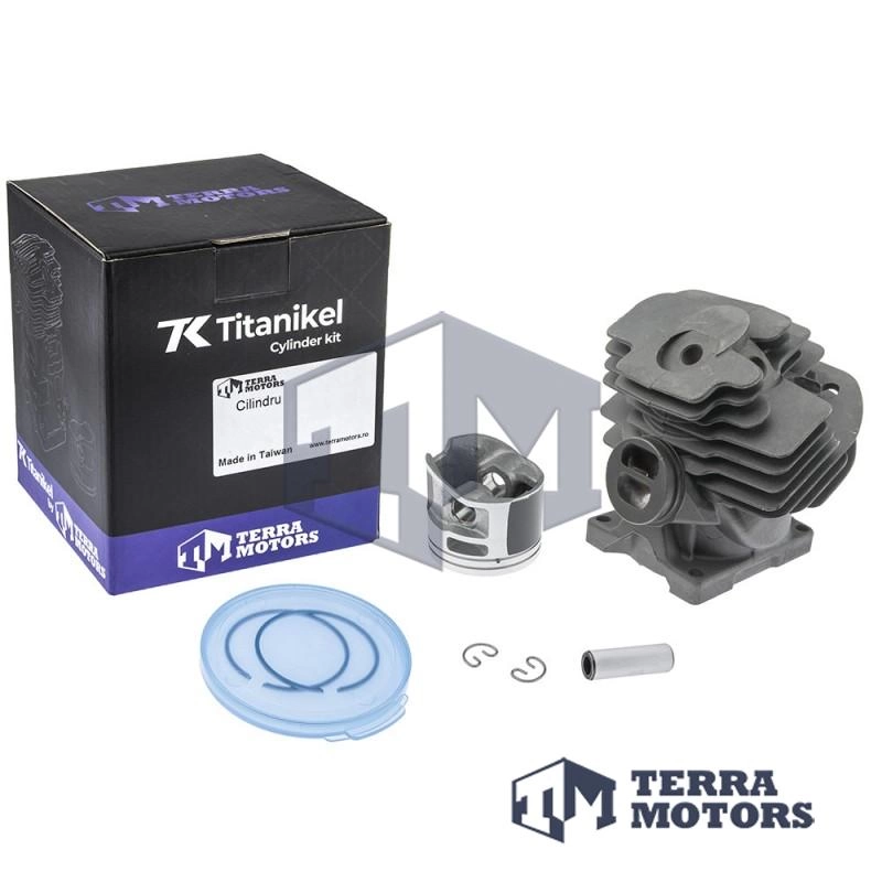 Kit cilindru drujba Stihl 462 52mm Titanikel, Piston cu teflon (Terra Motors)