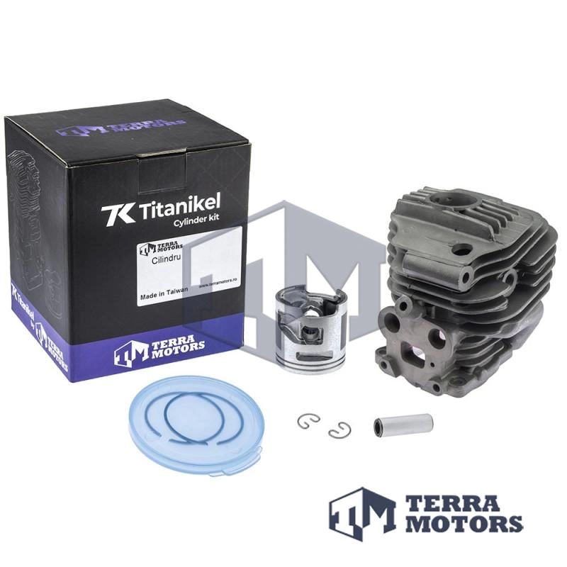Kit cilindru masina de debitat Husqvarna K760 II, K770 51mm (Model nou) Titanikel, Piston cu teflon (Terra Motors)