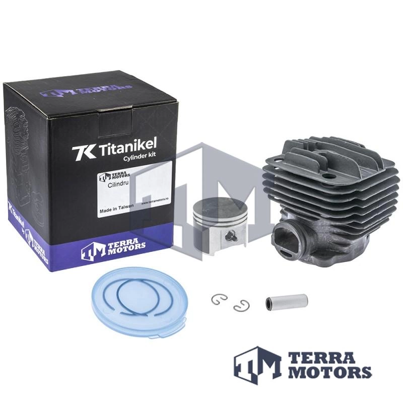 Kit cilindru masina de debitat Stihl TS 400 49mm Titanikel, Piston cu teflon (Terra Motors)