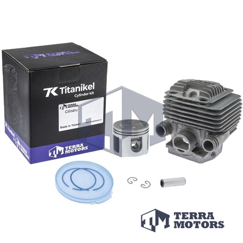 Kit cilindru masina de debitat Stihl TS 700, TS 800 56mm Titanikel, Piston cu teflon (Terra Motors)