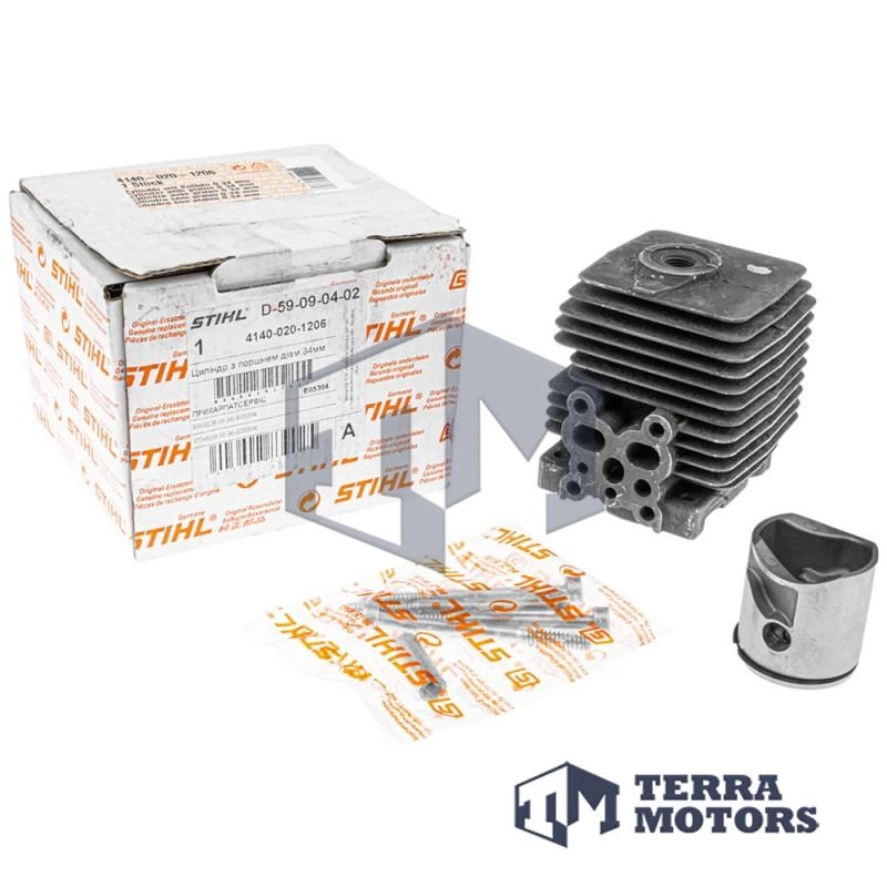 Kit cilindru motocoasa Stihl FS 55 2-MIX, FS 38 2-MIX, FS 45 2-MIX, FS 46 2-MIX - M10 - 34mm (Original)